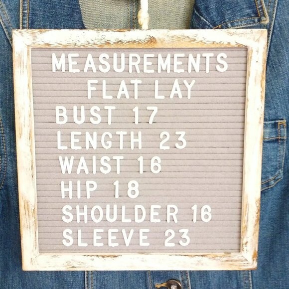 Style & Co Denim Jean Blazer Jacket with Bling Rhinestone Buttons Size S Stretch - Picture 9 of 9